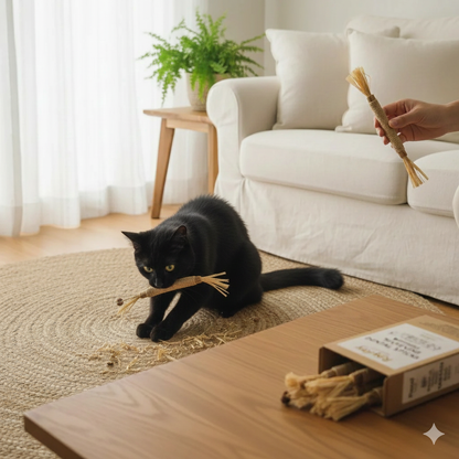 FunPetto Bâtonnets Dentaires Naturels à l'Herbe à Chat